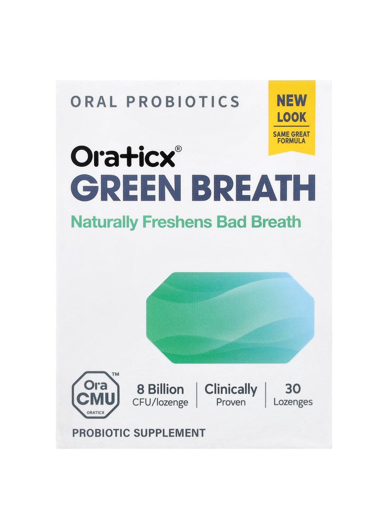 Green Breath, Mint, 30 Lozenges (80 mg per Lozenge)